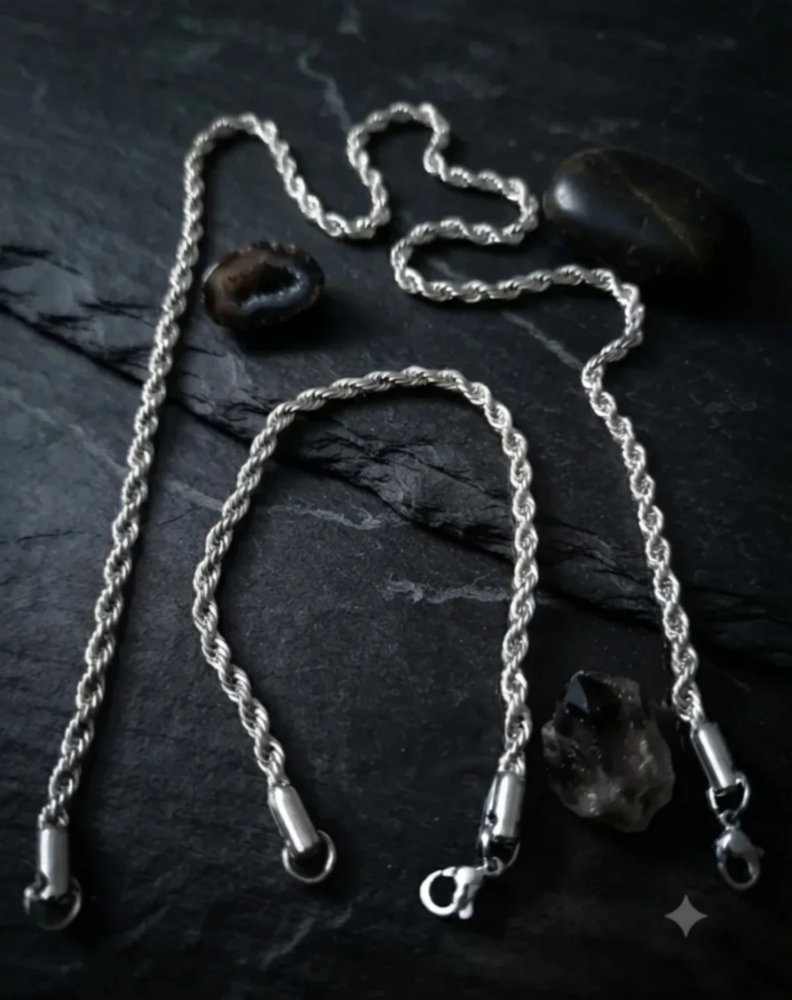 Conjunto de acero collar y pulsera